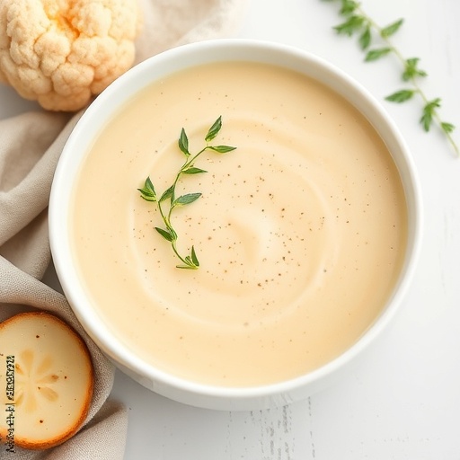 Creamy Cauliflower Soup with Garlic