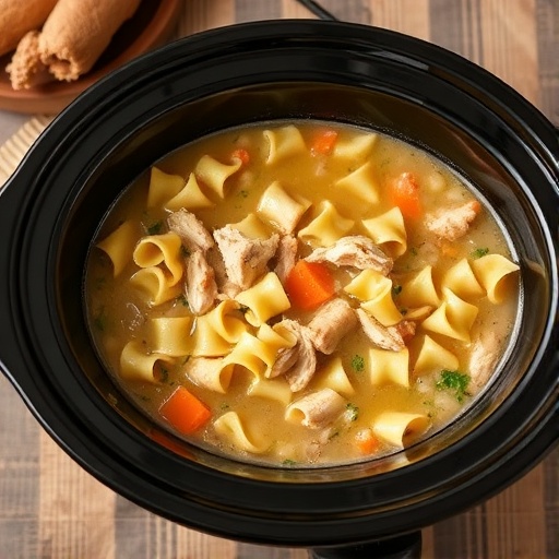Easy Crockpot Chicken Noodle Soup