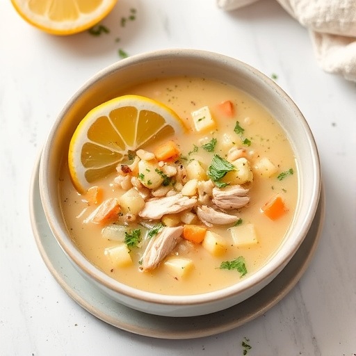Lemon Chicken Orzo Soup